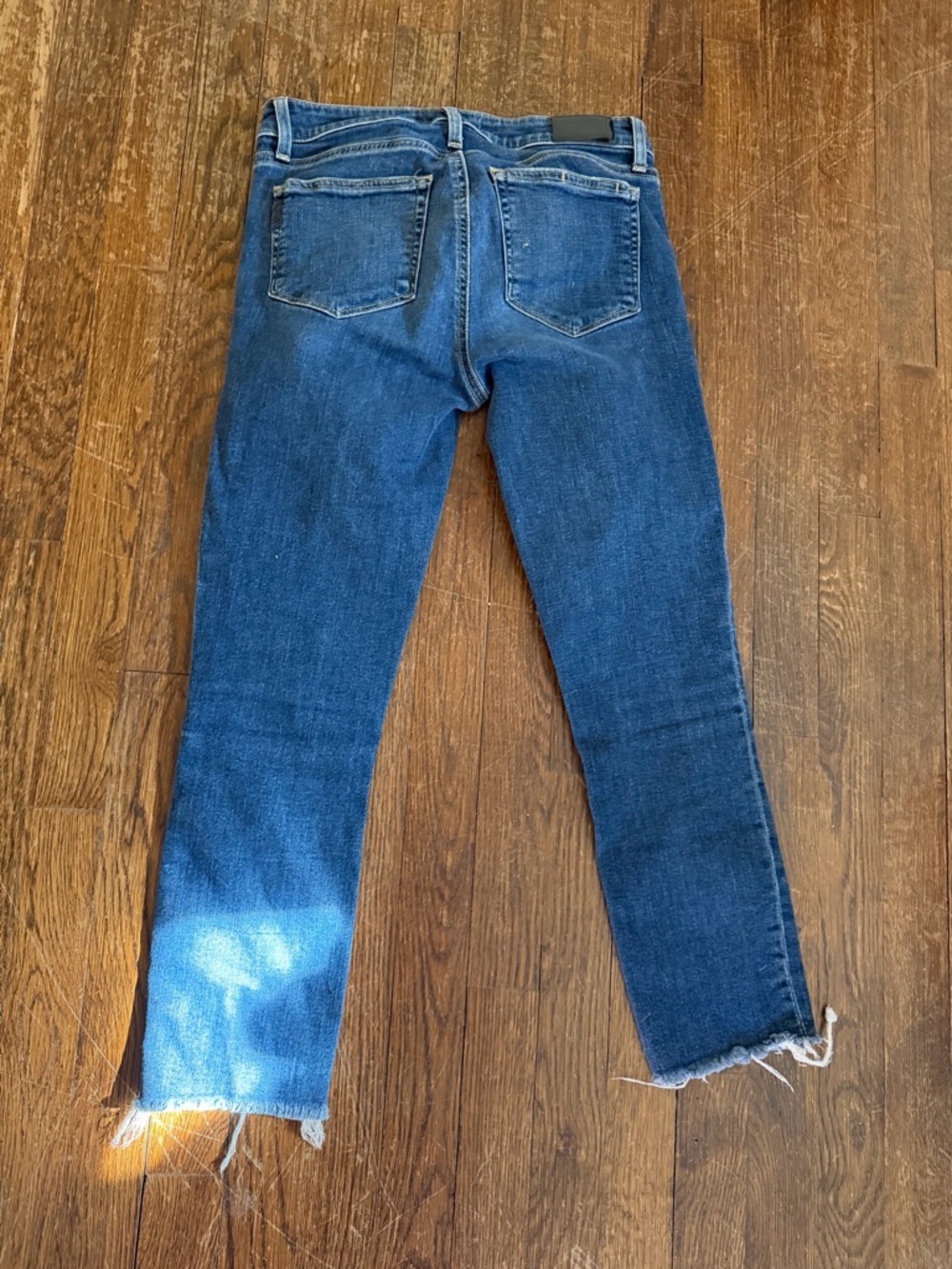 PAIGE Dark Blue Straight-Leg Women's Jeans - Picture 4 of 9